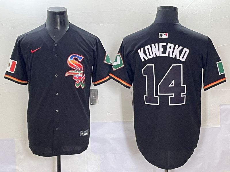 Men 2025 Chicago White Sox 14 Konerko Black Game Nike MLB Jersey style 41